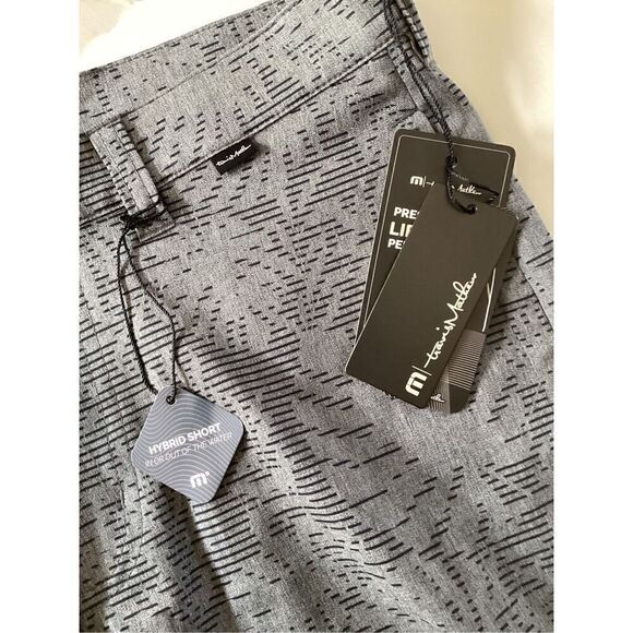 NWT Travis Mathew Go Fish Golf Shorts Sz 30 Heather Gray Palm Leaf - Picture 4 of 8